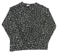 Šedo-černý vzorovaný svetr Zara 