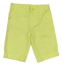 Žluté plátěné chino kraťasy Mothercare