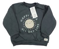 Nové - Šedá mikina se sluníčkem F&F