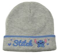 Šedá pletená čepice se Stitchem Primark