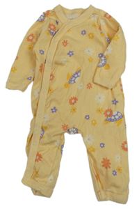 Oranžový overal s kytičkami LC Waikiki