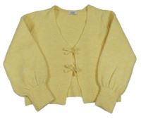 Žlutý propínací crop svetr Primark