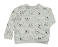 Bílo-černá pruhovaná mikina 101 Dalmatinů Next