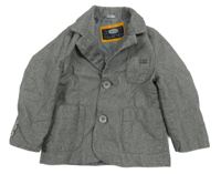 Šedý plátěný jarní kabát Sarabanda 