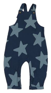 Tmavomodré žebrované laclové tepláky s hvězdičkami Next