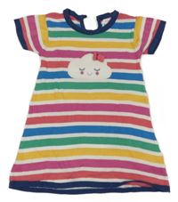 Barevné pruhované pletené šaty s mráčkem Kite