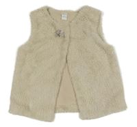 Béžová kožešinová vesta LCW 