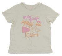 Bílé tričko s plameňáky Primark 