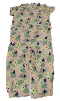 Světlerůžový kalhotový overal s tukany Lily & Dan