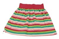 Růžovo-zelená pruhovaná bavlněná sukně Jako-o