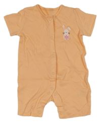 Oranžový kraťasový overal se zajíčkem George