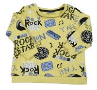 Žlutá mikina s nápisy So Cute