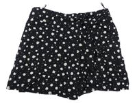 Černá skort sukně s kytičkami C&A