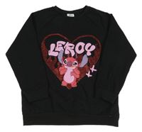 Černá mikina s Leroyem - Stitch Primark