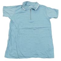 Světlemodré žebrované polo tričko Peacocks