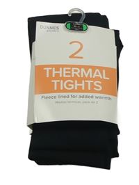 Nové - 2x - Černé thermo punčocháče St. Bernard