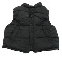 Černá prošívaná šusťáková zateplená vesta ZARA