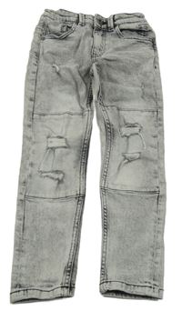 Světlešedé šisované rifle s prošoupáním RESERVED