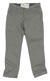 Nové - šedé chino plátěné kalhoty H&M
