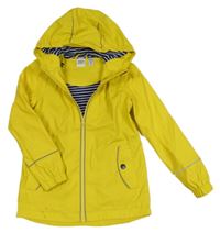 Tmavožlutá nepromokavá jarní bunda s kapucí L&D