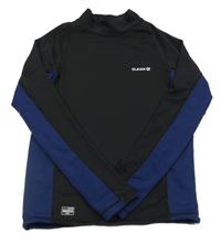 Černo-tmavomodré UV triko s logem OLAIAN