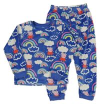 Safírové plyšové pyžamo s Peppa Pig a duhami M&S