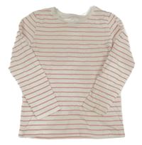 Bílo-růžové pruhované triko George