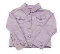 Levandulová riflová crop bunda s límečkem Dopodopo