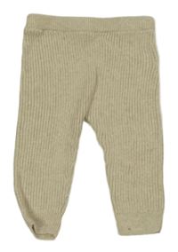 Béžovo-šedé melírované žebrované pletené tepláky F&F