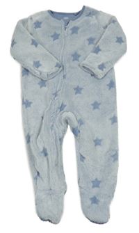 Modro-bílá plyšová kombinéza s hvězdičkami F&F