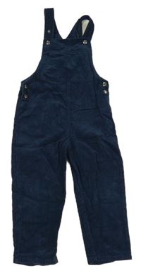 Tmavopetrolejové manšestrové laclové kalhoty s kapsou MANOR