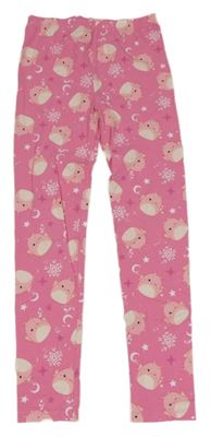 Růžové legíny s příšerkami Tu