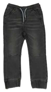 Tmavošedé cuff teplákové rifle lupilu