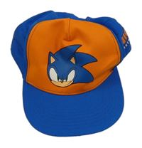 Cobaltově modro-oranžová kšiltovka se Sonicem H&M