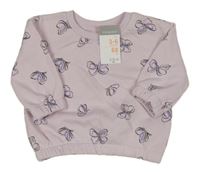 Nové - lila mikina s motýlky PRIMARK