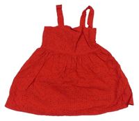 Červené šaty s madeirou 