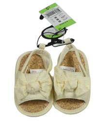 Krémové madeirové sandálky s mašlí - capáčky Matalan vel. 17/18