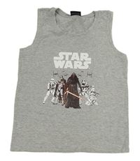 Šedé melírované tílko se Star Wars