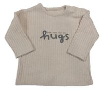 Světlerůžové žebrované úpletové triko s nápisem George