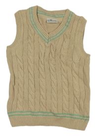 Béžová svetrová vesta