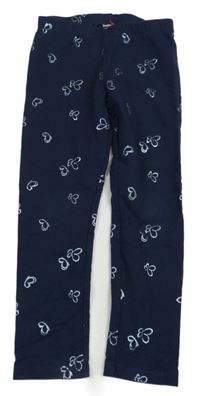 Tmavomodré legíny s motýly Topolino