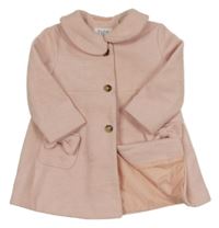 Růžový flaušový podšitý kabát F&F