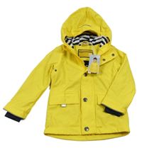 Nové - Hořčicová nepromokavá jarní bunda s kapucí Pocopiano