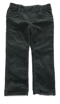 Antracitové manšestrové elastické kalhoty H&M