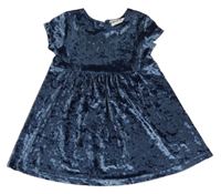 Tmavomodré sametové šaty Stop+Go