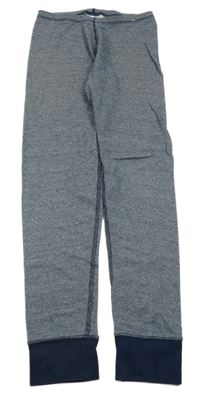 Tmavomodré pruhované spodní kalhoty H&M