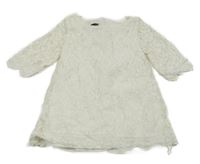 Smetanové krajkové šaty