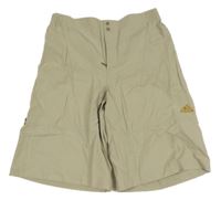 Béžové šusťákové kraťasy s logem Adidas