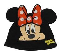 Černá bavlněná čepice s Minnie