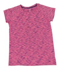 Neonově růžovo-tmavomodré melírované sportovní tričko H&M